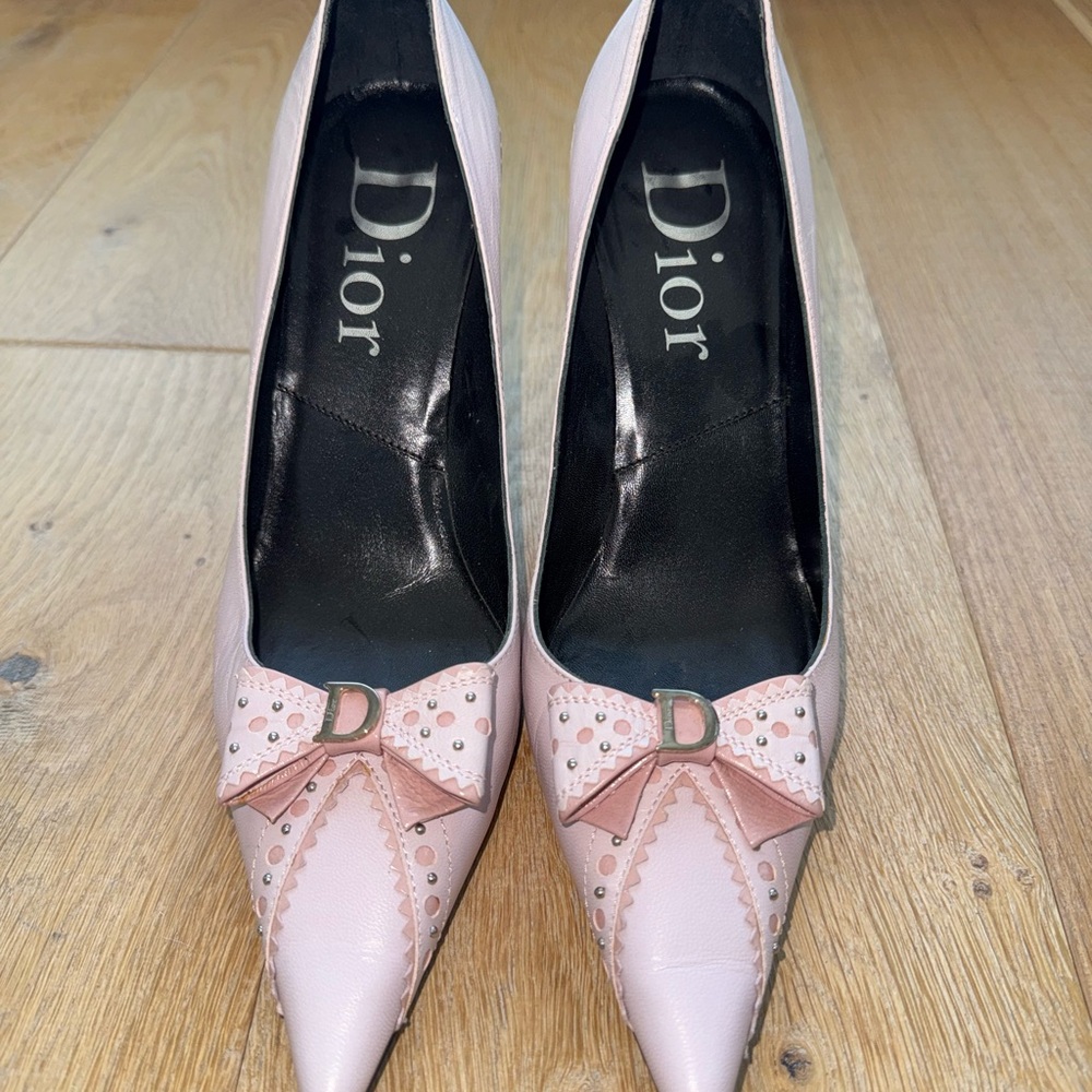 Dior Pink Bow Heels